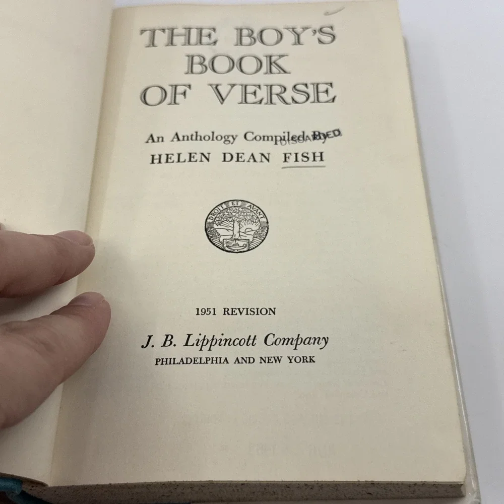1950s Boys Poetry Book Helen Fish‎ Hardcover Pegasus Magical Mythical